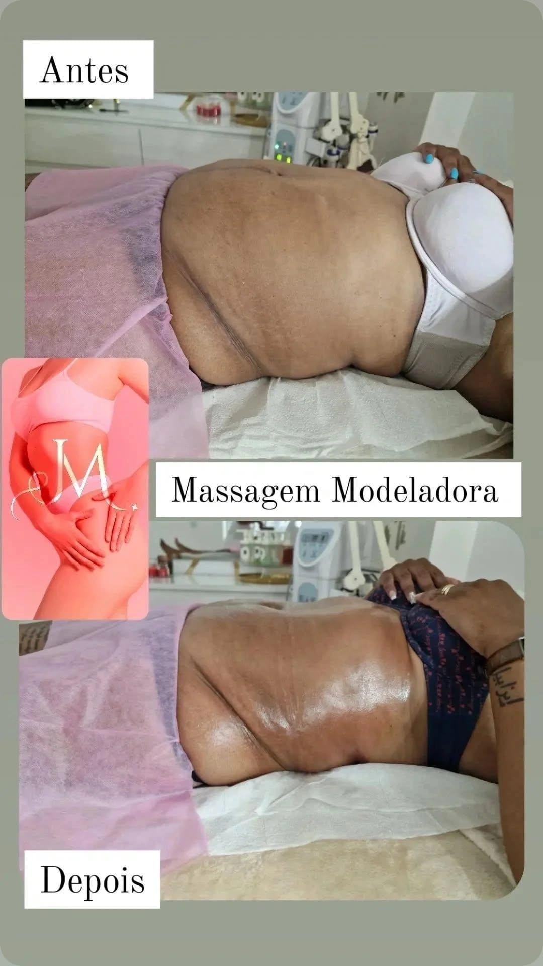 Massagem Modeladora Abdominal — Resultado real de cliente · Atelier Janet Moreno, Carnaxide