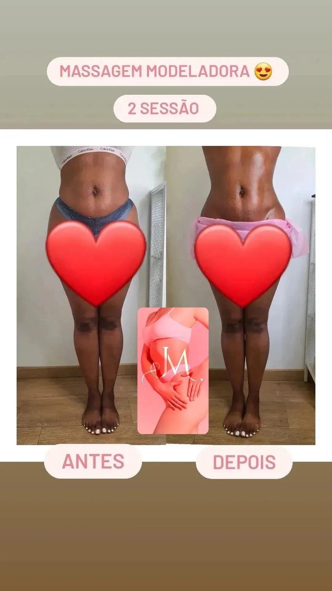 Massagem Modeladora Corporal — Resultado real de cliente · Atelier Janet Moreno, Carnaxide